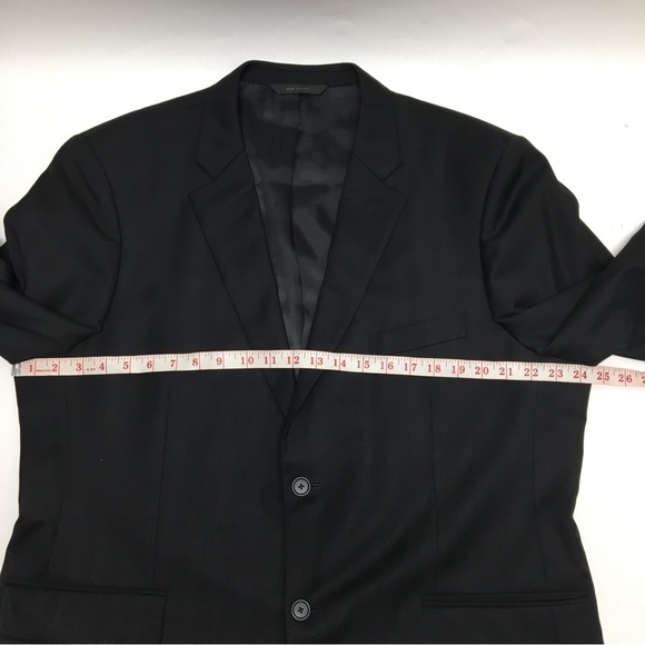 Loro Piana John Notdstrom 100% Wool Suit Jacket Blazer Black 46R - Picture 11 of 17